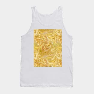 Yellow Silk Marble - Digital Liquid Paint Tank Top